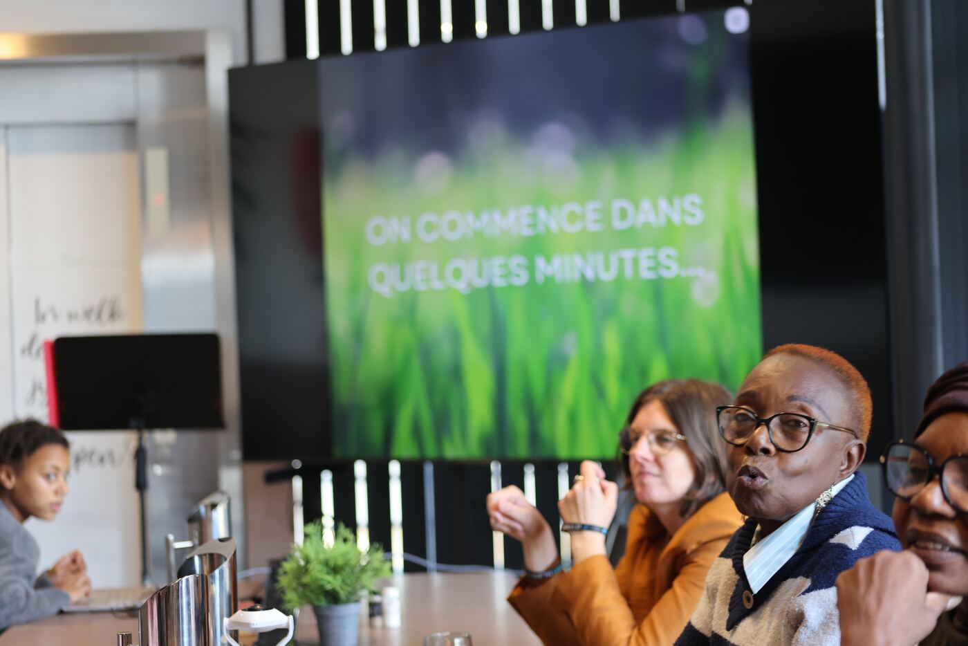 L'accueil avant le début de la rencontre